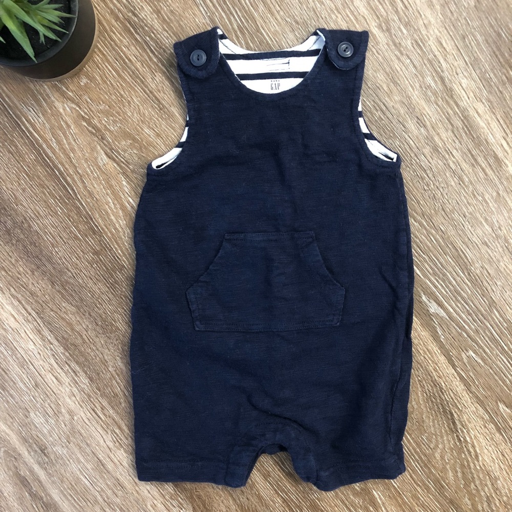 Baby Gap Knit Overalls Blue